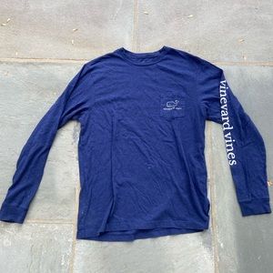 Vineyard Vines Navy Blue Long Sleeve Whale Shirt